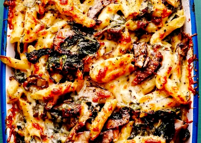 Portobello Penne Pasta Casserole