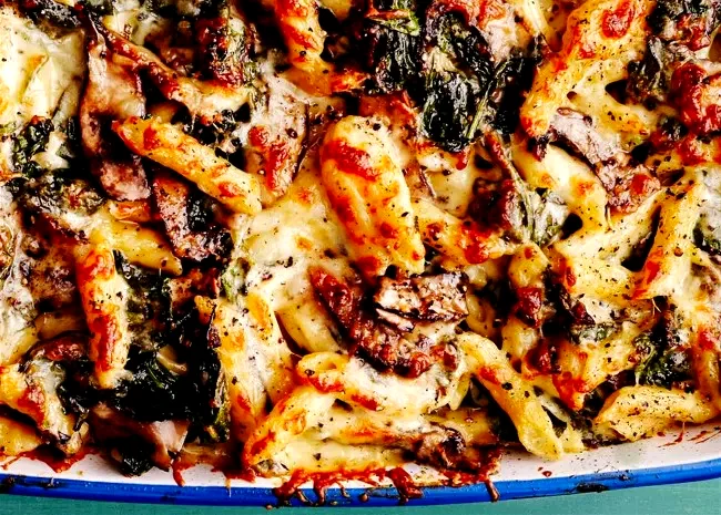 27 Best Recipes Featuring Spinach and Mushroom Combinations Portobello Penne Pasta Casserole