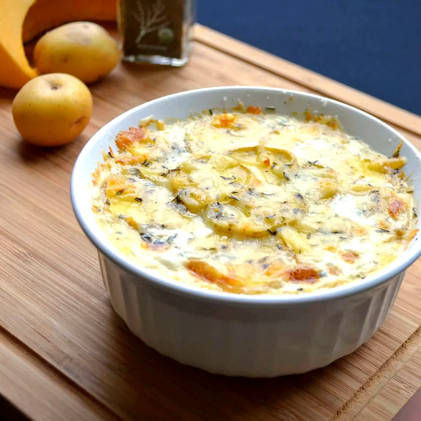 Potato and Pumpkin Gratin