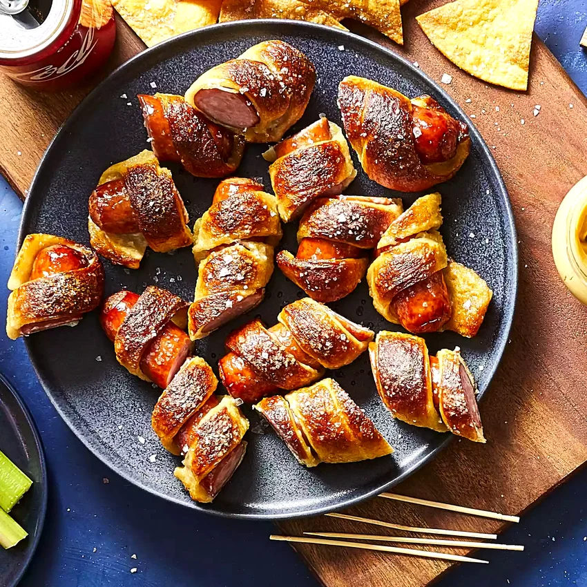 15 Simple Movie Night Treats Perfect for Staying Home Pretzel Bratwurst Bites