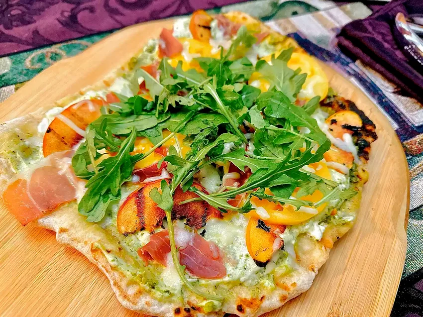 12 Fiery Honey Dishes for Sweet and Spicy Food Lovers Prosciutto Peach Pizza
