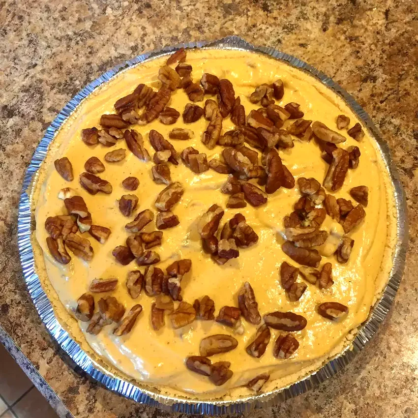14 Easy No-Bake Holiday Treats for Baking-Free Christmas Pumpkin Pecan No-Bake Cheesecake Pie