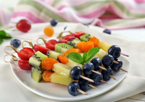 Rainbow Fruit Kebabs
