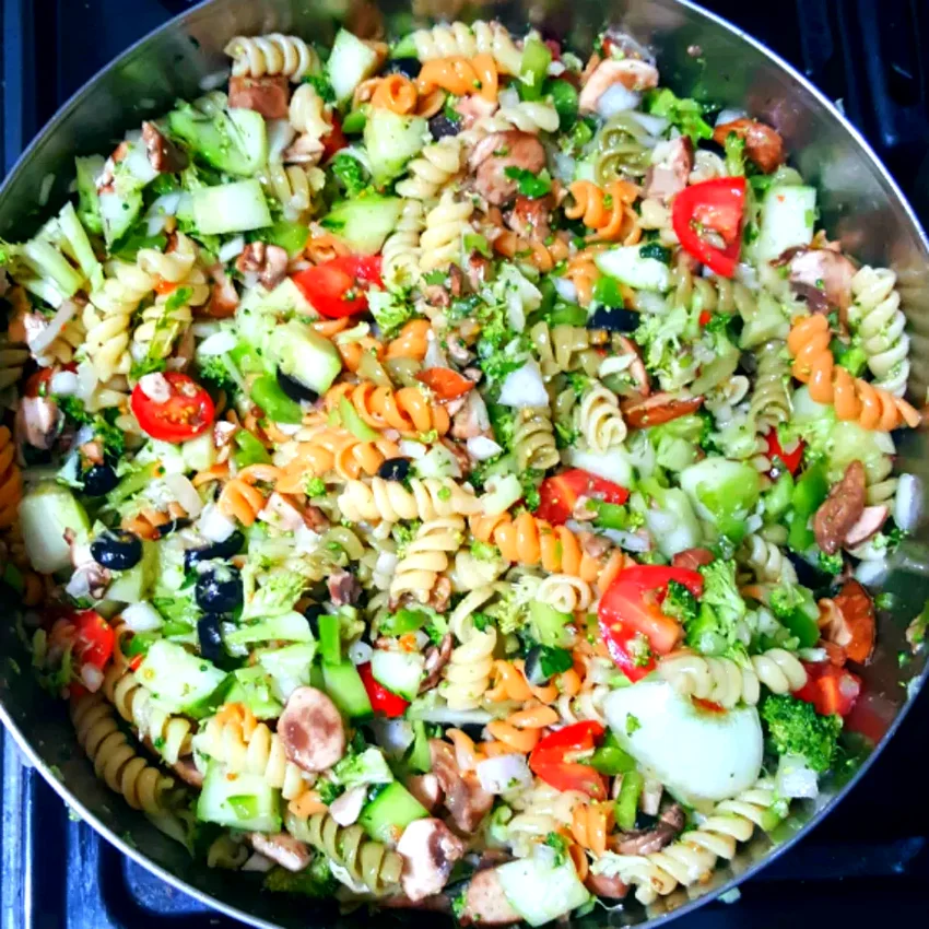 27 Plant-Based Dishes Perfect for Your Next Potluck Rainbow Rotini Salad