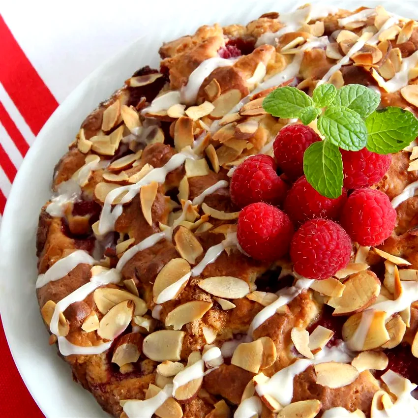 Raspberry Almond Coffeecake