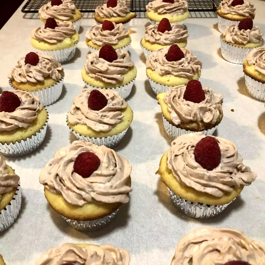 14 Beautiful and Tasty Bridal Shower Cupcake Recipes Raspberry Iced Tea Cupcakes
