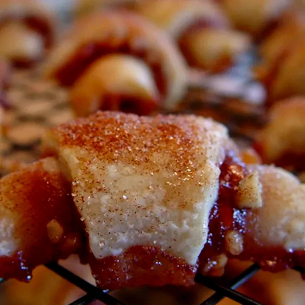 Raspberry and Apricot Rugelach