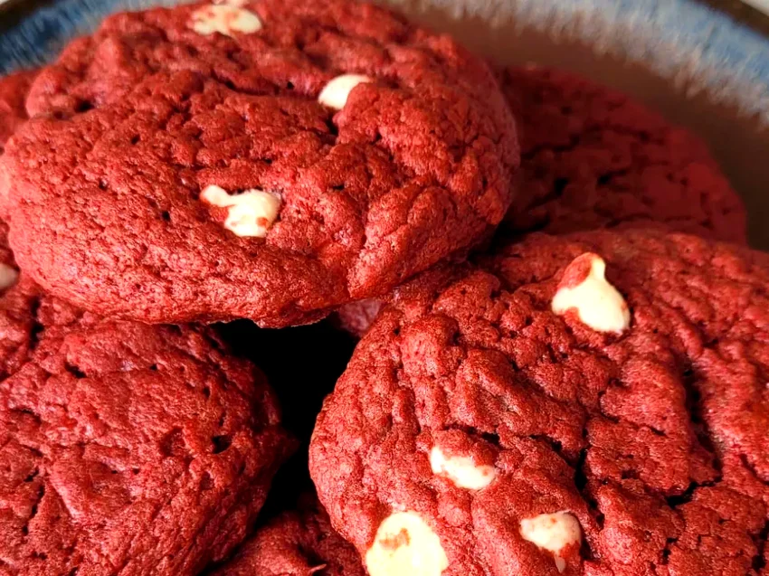 Red Velvet Cake Mix Cookies