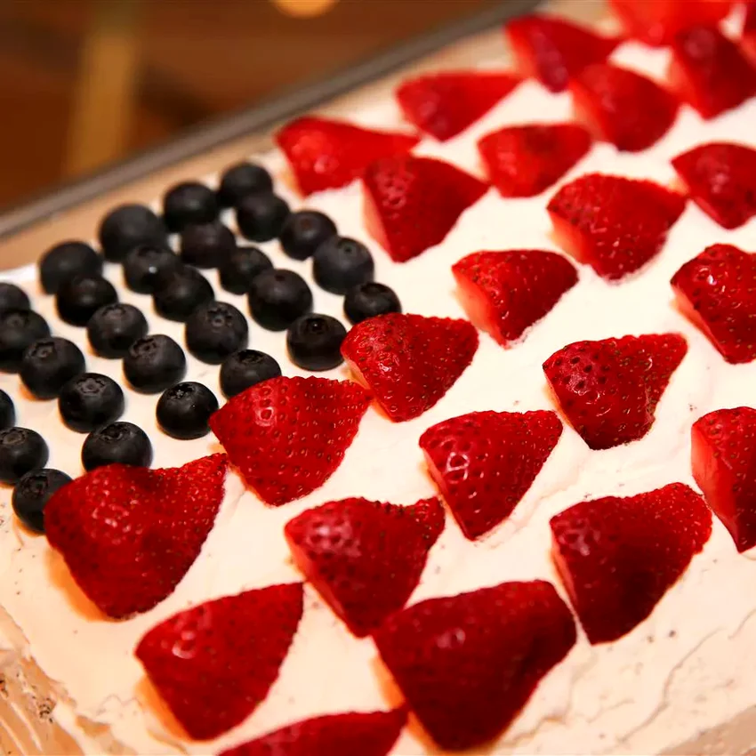 15 Patriotic Memorial Day Cakes Perfect for Potlucks Red, White and Blue Strawberry Shortcake