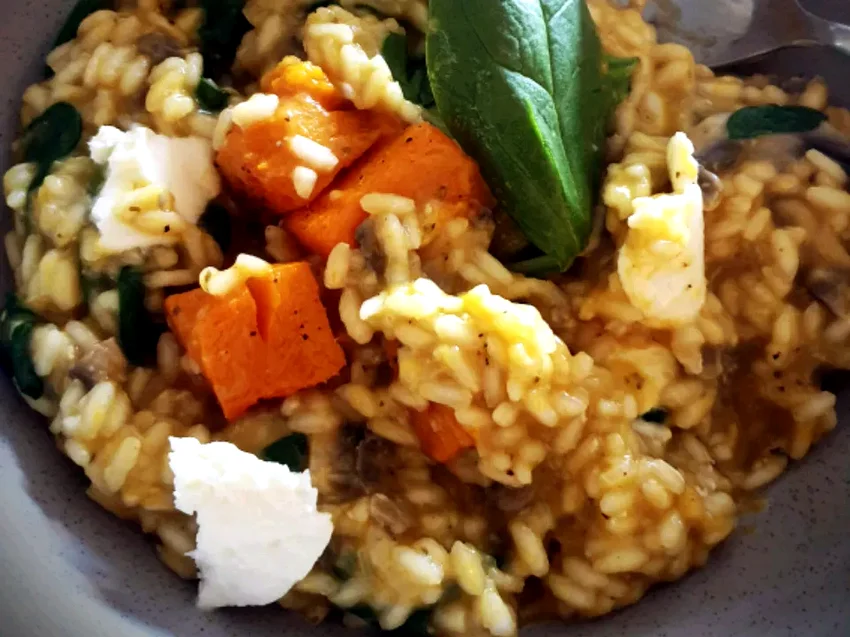 Roast Pumpkin and Feta Risotto