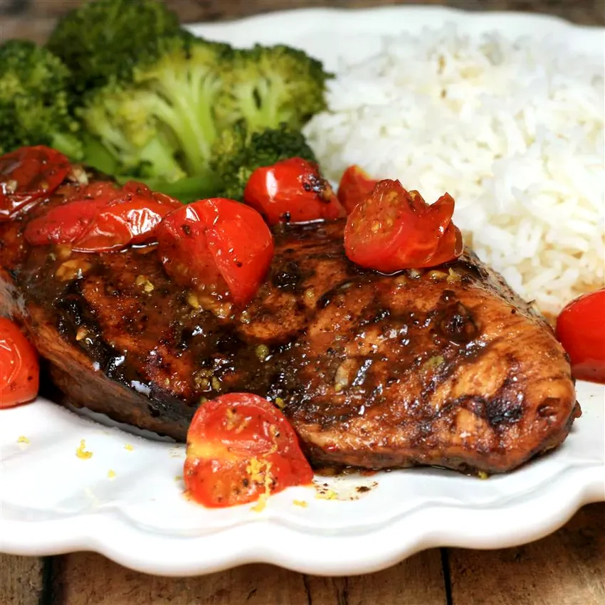 17 Delicious Chicken and Tomato Recipe Ideas Roasted Balsamic Chicken with Baby Tomatoes