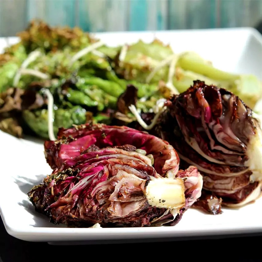 Roasted Lettuce, Radicchio, and Endive