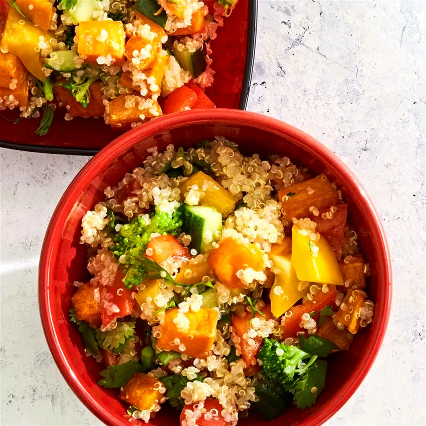 Roasted Sweet Potato Quinoa Salad