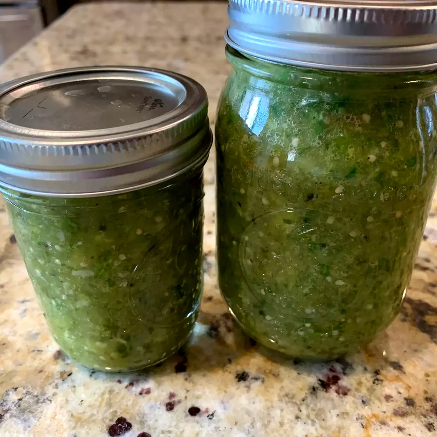 Roasted Tomatillo and Garlic Salsa