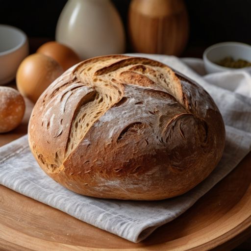 Rustic No-Knead Sourdough