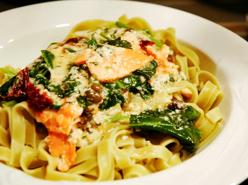 10 Amazing Salmon Pasta Dishes Perfect for Any Dinner Menu Salmon and Spinach Fettuccine