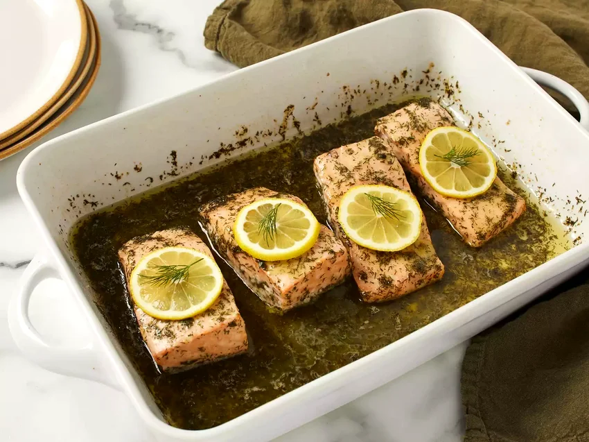 Top 49 Bright Lemon Recipes From Dinner to Sweet Desserts Salmon with Lemon and Dill