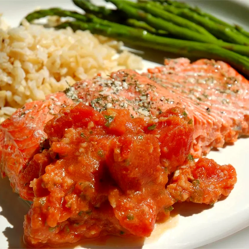 16 Easy Salmon and Rice Dinners Perfect for Tonight Salmon with Tomatoes