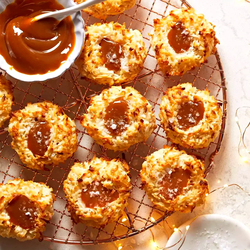 Salted Caramel Coconut Macaroons
