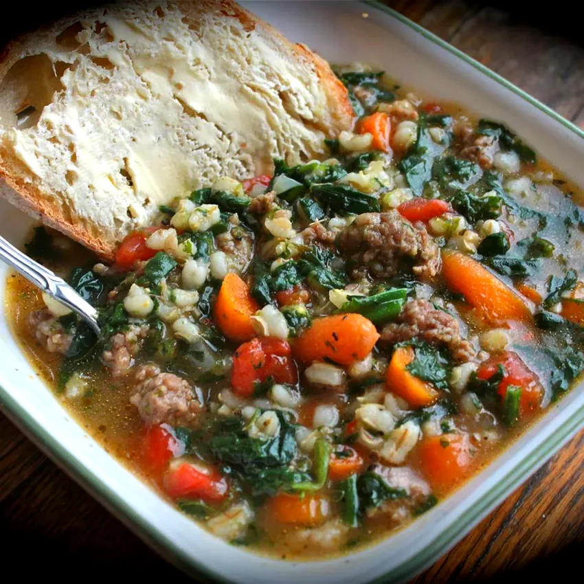 Sausage Barley Soup