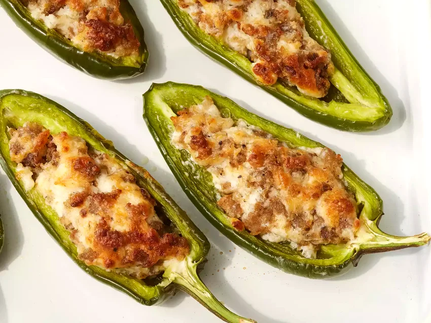 32 Simple Game Day Appetizers for Super Bowl Parties Sausage Stuffed Jalapenos