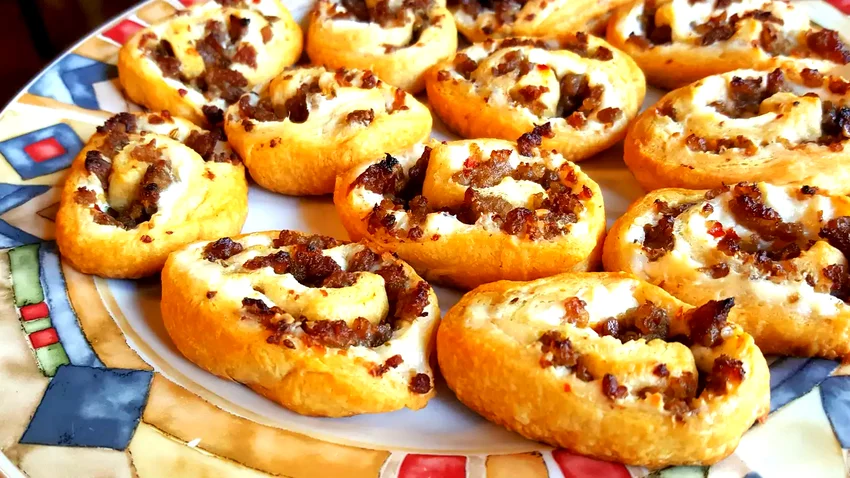Sausage and Cream Cheese Pinwheels