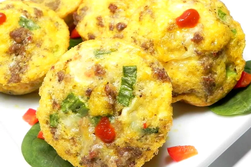 20 Morning Finger Foods Perfect for Large Groups Sausage and Scallion Egg Muffins