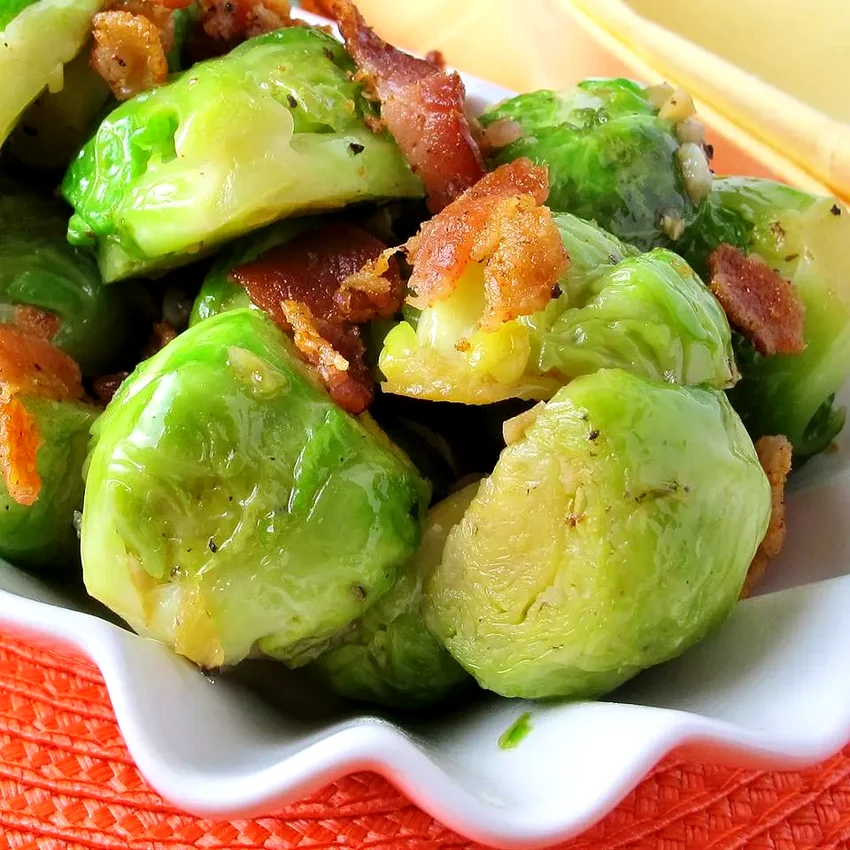 30 Simple Christmas Side Dishes That Won't Stress You Out Sauteed Brussels Sprouts with Bacon and Onions