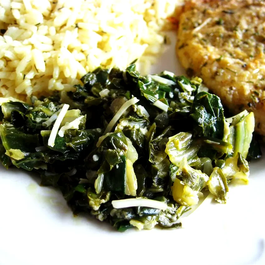 Sauteed Swiss Chard with Parmesan Cheese