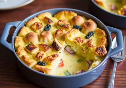 Savory Bread Pudding with Eggs