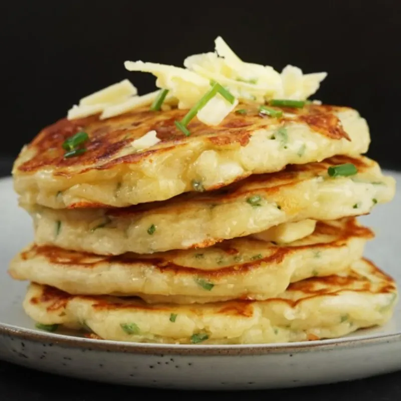 Savory Cheddar and Chive Pancakes