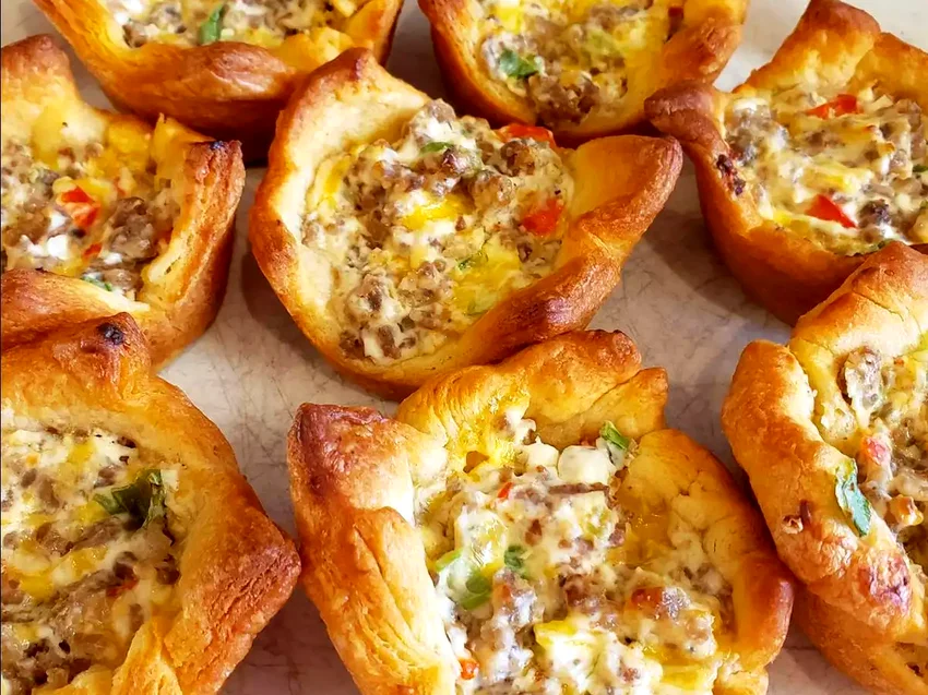 20 Crescent Roll Party Appetizers That Wow Every Crowd Savory Sausage Cups
