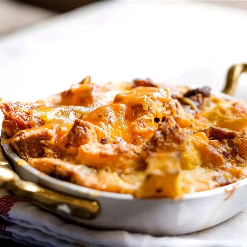 Savory Sausage Sun-Dried Tomato and Pumpkin Bread Pudding