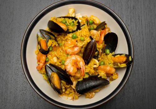 Seafood Paella (with shrimp)