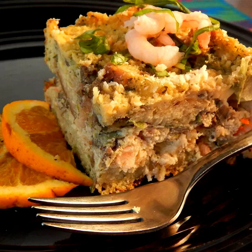 12 Amazing Seafood Casseroles Beyond Basic Tuna Noodles Seafood Strata with Pesto