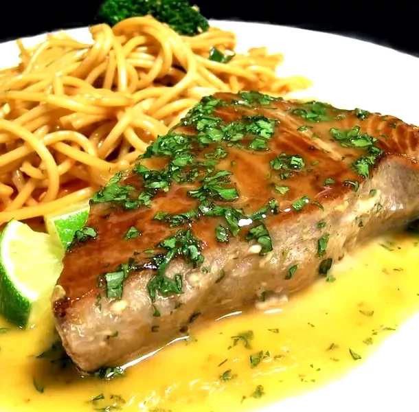 30+ Skillet-Fried Fish Recipe Collection Seared Tuna with Wasabi-Butter Sauce