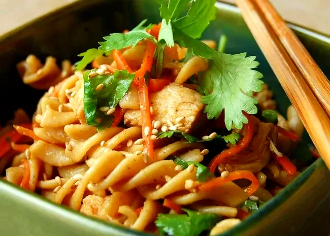Sesame Pasta Chicken Salad