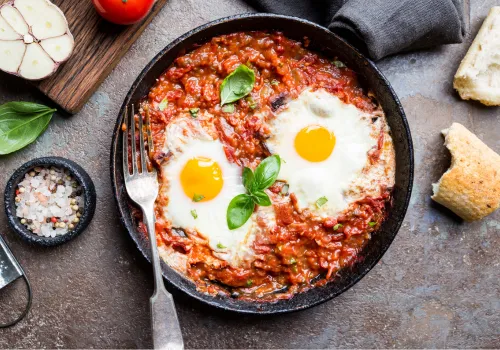 Shakshuka for campsite breakfast