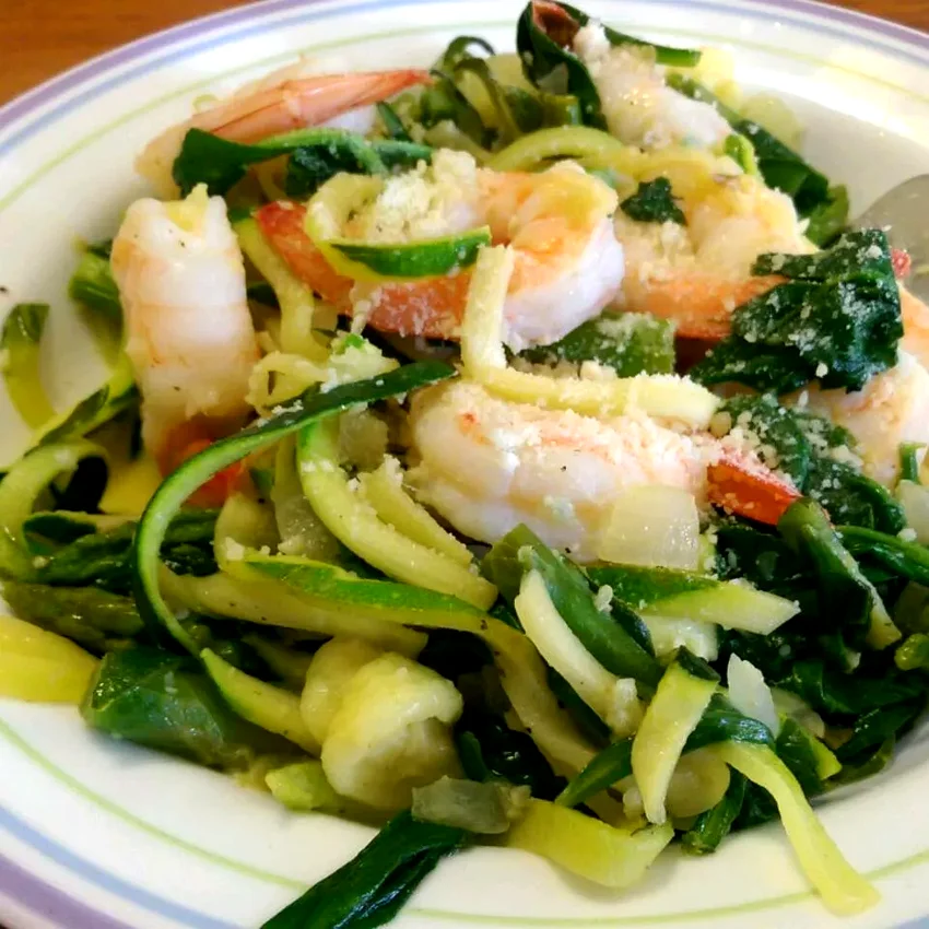 Shrimp Florentine with Zoodles