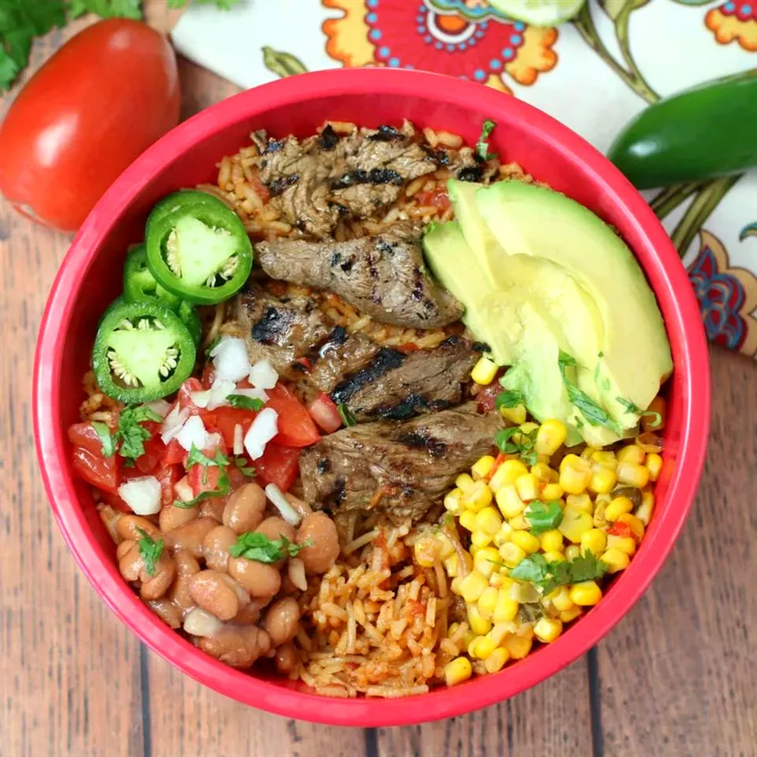 25 Simple Beef Rice Dishes for Quick Weeknight Meals Sizzling Steak Burrito Bowl
