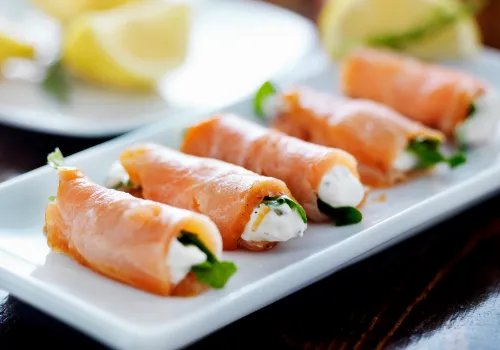 Smoked Salmon and Cream Cheese Roll-ups