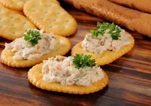 Smoked Salmon on Crackers