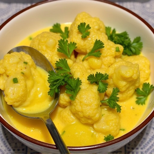 Smooth Cauliflower and Potato Curry