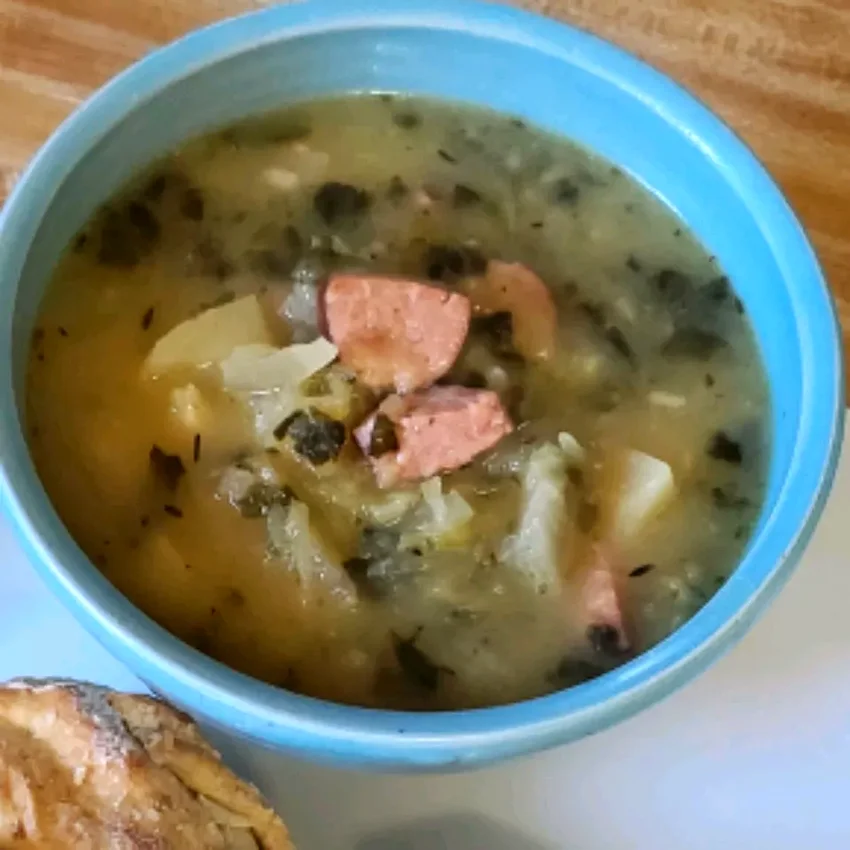 Spaghetti Squash and Polish Sausage Slow Cooker Soup
