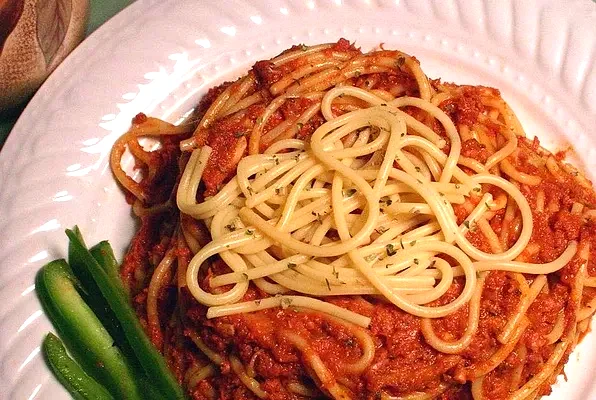 Spaghetti with Corned Beef