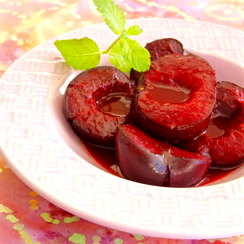 Spicy Oven-Roasted Plums
