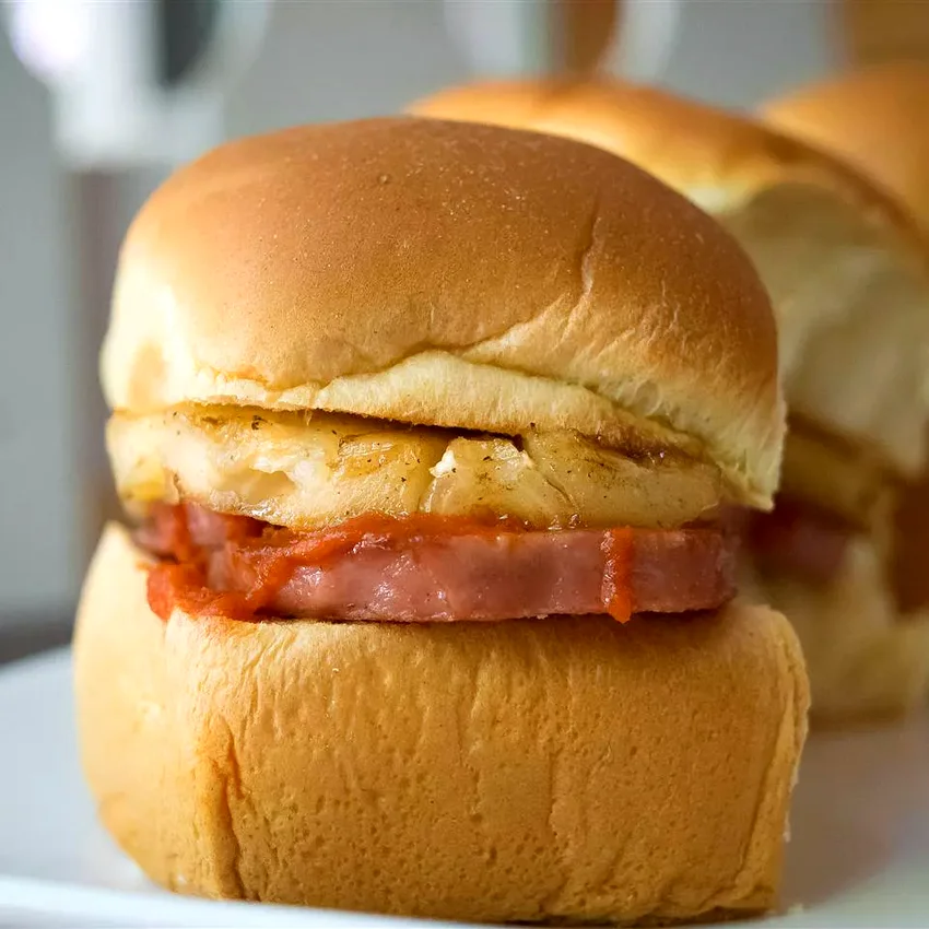 32 Amazing Spam Recipes That Will Change Your Mind Spicy Teriyaki Spam® and Pineapple on a Hawaiian Roll