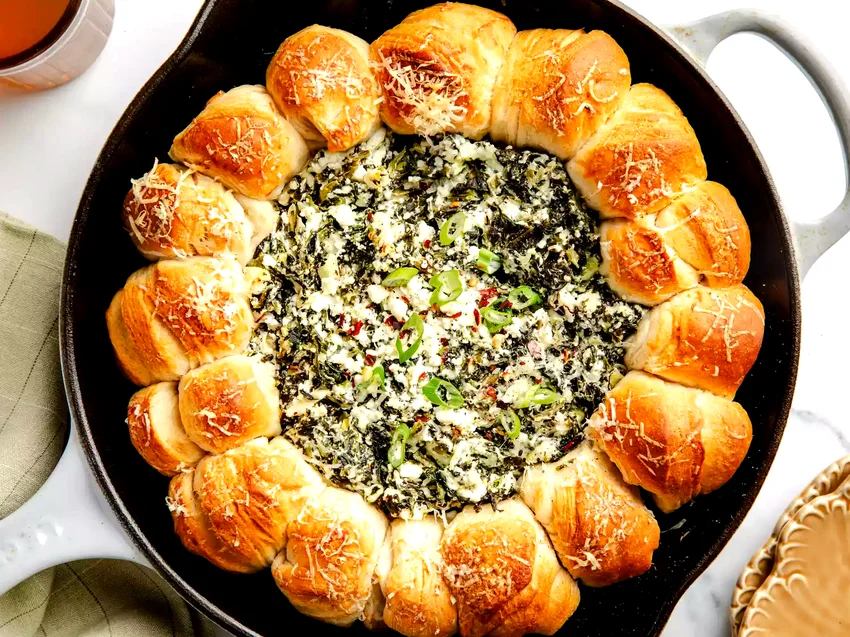 37 Fresh Spring Appetizer Ideas for Every Gathering Spinach Feta Skillet Dip