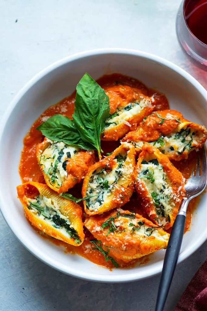 Spinach Ricotta Stuffed Shells