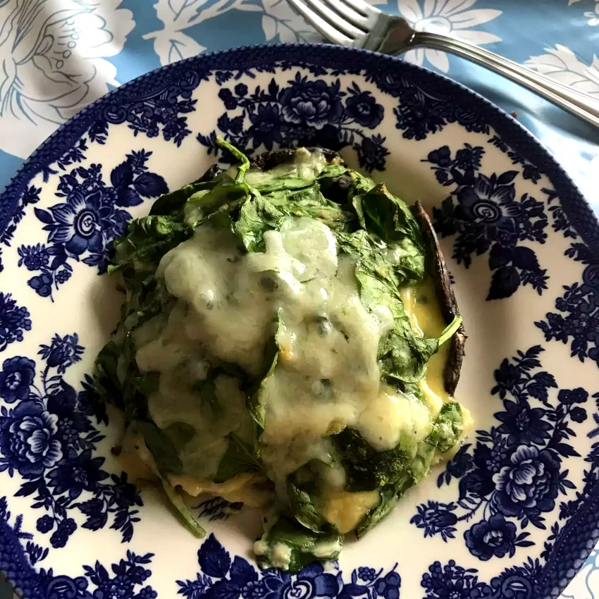 Spinach Stuffed Portobello Mushrooms
